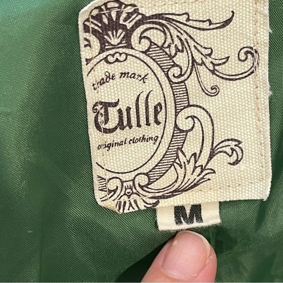 Anthropologie Tulle Green Jacket Size M - Picture 10 of 17